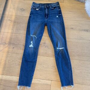 Mother Denim Distressed Blue Women's Jeans